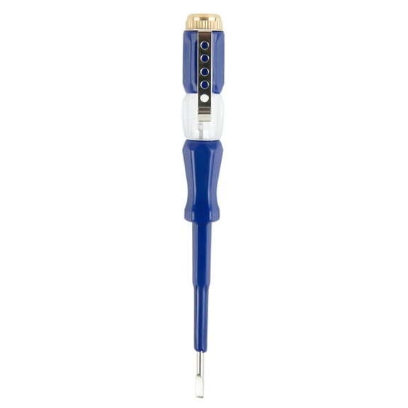 Homena Portable Multifunctional Test Pen Flat Screwdriver 121mm 100-500V Electric Tool Hand Tool Plastic+Stainless Steel Random Color