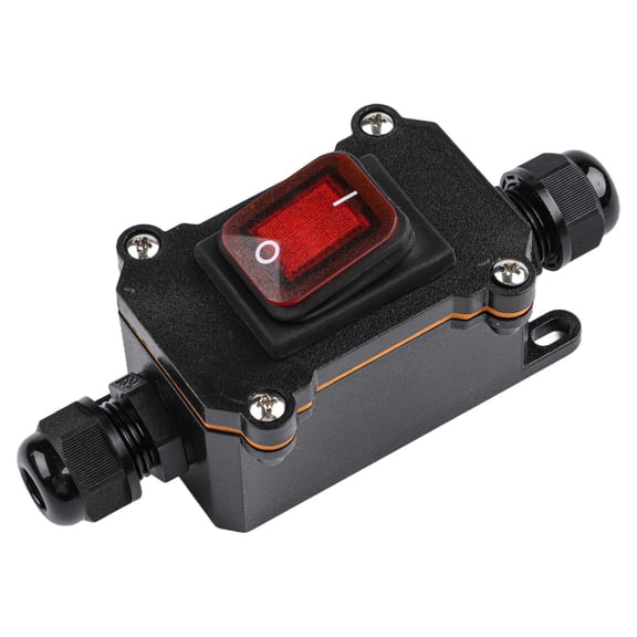 Homena Push-Button Inline-Switch 220V 30A Machine Push Button-Switch Rocker Switch IP66