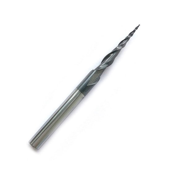 Homena R0.25 4mm CEL 20.5mm Carbide 2 Flute Taper Ball Nose End Mill Bit Carving Tool