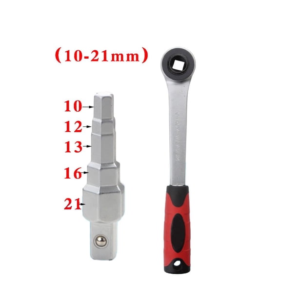 Homena Radiator Ratchet Spanner Nipples Carbon Steel Stepped Wrench 1/2" Ratchet Handle For Radiator Valves Nipples Plugs Tank Connecto