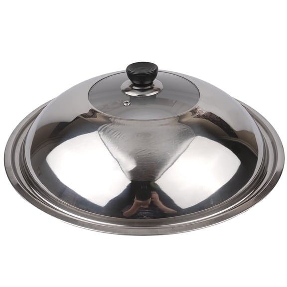 Homena Replacement Casserole Lid, 40CM Diameter, Stainless Steel and Glass Construction, Dishwasher Safe for Convenient Cleaning