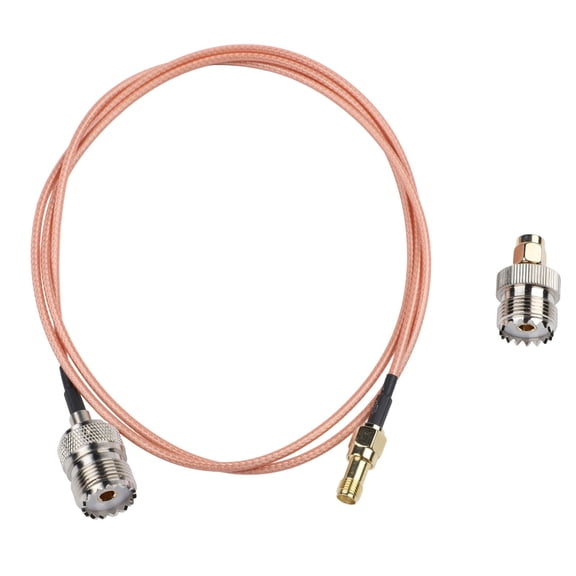 Homena Robust SMA to UHF RF Coax Cable and Adapter Combo for Baofeng CB Intercom