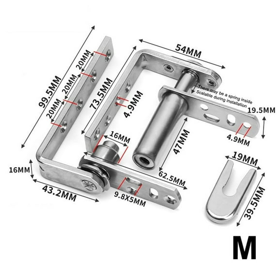 Homena Rust Resistant Double Action SelfReturn Door Hinges Stainless Steel Cafe Bar