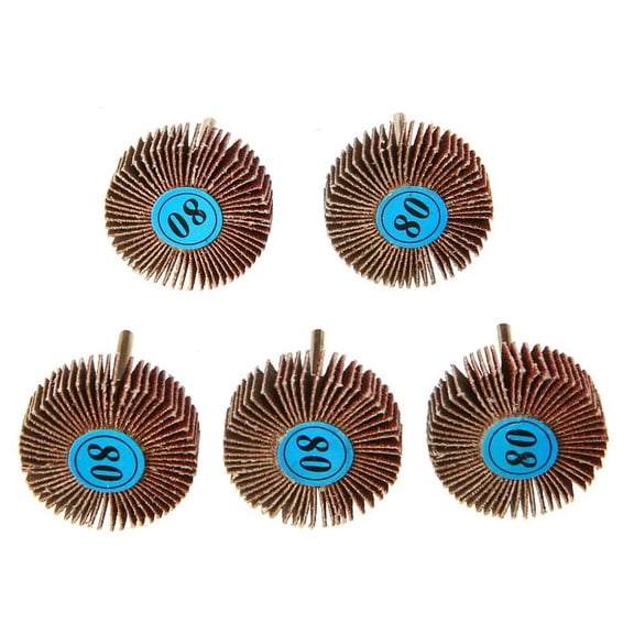 Homena Sandpaper Flap Wheels For Rotary Tool 32mm 5pcs Cleaning Polishing Rust For Deburring For Power-operated Grinders