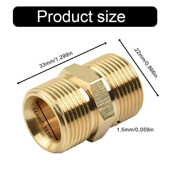 Homena Set Pressure Washer Adapter To 1/4“ 3/8“ Universal Swivel 14mm 15mm Accessory For Spray Tool Hose And Pump M22