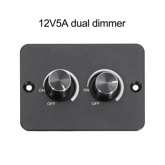 Homena Sleek Black Finish DC12V 24V LED Dimmer Switch with Simple Wiring Setup