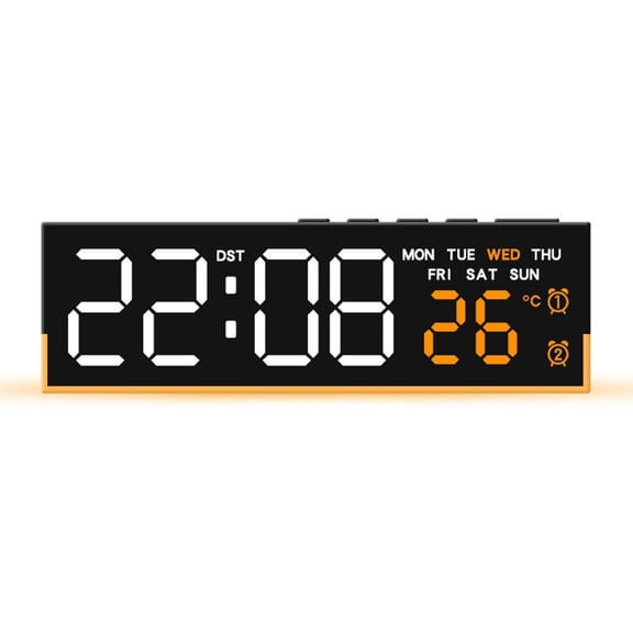 Homena Soft Glow LED Night Light Clock with Three Brightness Levels and Temp Display