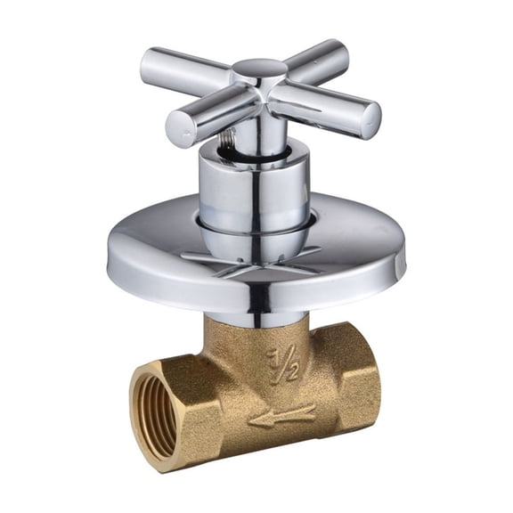 Homena Solar Switch Water Valve Pipeline Link Brass Ceramic Spool Dark Valve Open Quickly Plumbing Fittings 3/4” 6 Points