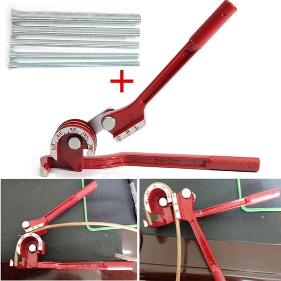 Homena Spring Bending Tubing Pipe 1/4\" 5/16\" 3/8\" 1/2\" 5/8 Inches Manual Copper Pipe Bender Bender Bending Machinery
