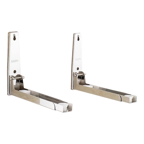 Homena Stainless Steel Microwave Oven Wall Mount for Stand Holder Shelf with Removable Hook