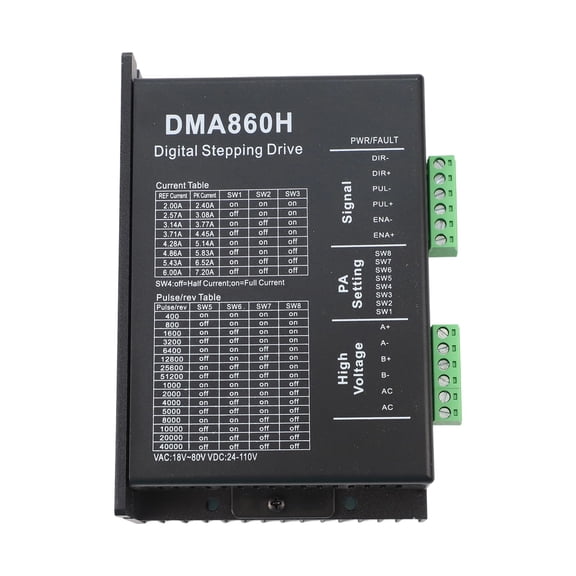 Homena Stepper Motor Driver DMA860H for Precise Control of Nema34 Motors Featuring Low Noise Operation and High Efficiency