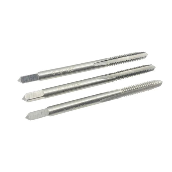 Homena Sturdy and Practical 3pcs 832 Tap Set UNC Thread High speed Steel Hand Threading Tap Suitable for Machining Centers