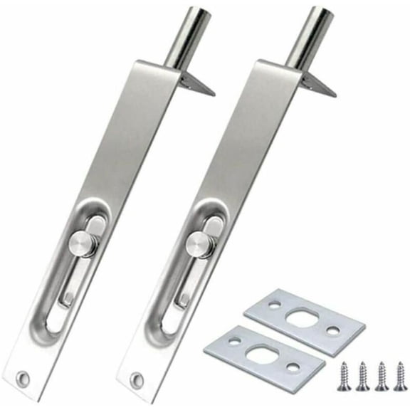 Homena Stylish Stainless Steel Door Flush Bolt for Secure Door Protection 2 Pack