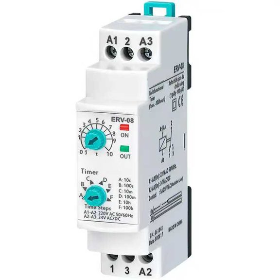Homena Suitable For DSP ERV-08 Multi-Function Adjustable Electronic Time Delay Relay (0.1 Sec - 100 Hours) - Home & Factory Application