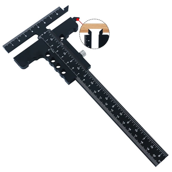 Homena T Square Woodworking Tool for Marking and Measuring with Adjustable Features