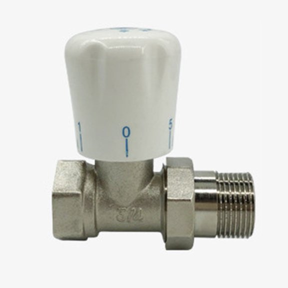 Homena Thermostatic Radiator Valve with Temperature Protection 15mm x 34\\\\ Angle Radiator Flow Regulation Energy Efficient