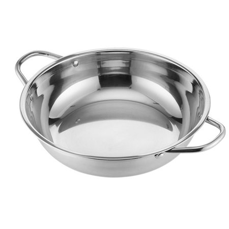 Homena Thickened Stainless Steel Hot Pot for Induction Cooker with Double Ears Suitable for Soup and Multi Purpose Cooking