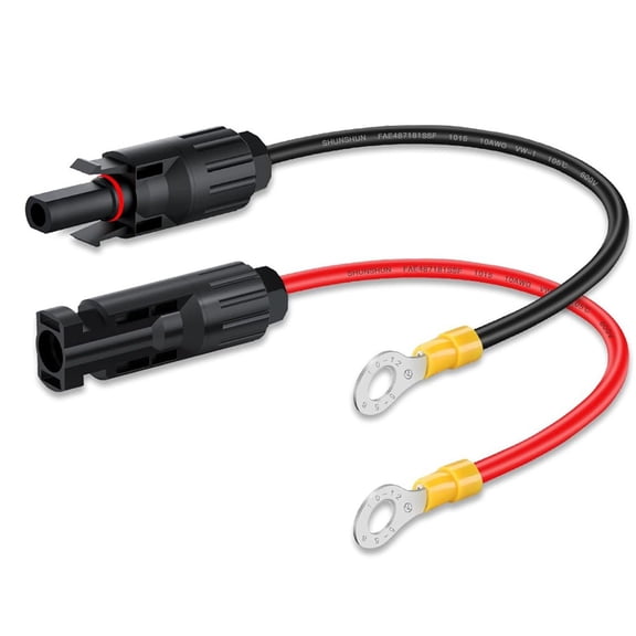 Homena Tinned Copper Wire Solar PV Extension Cables Set of 2 Weatherproof Use