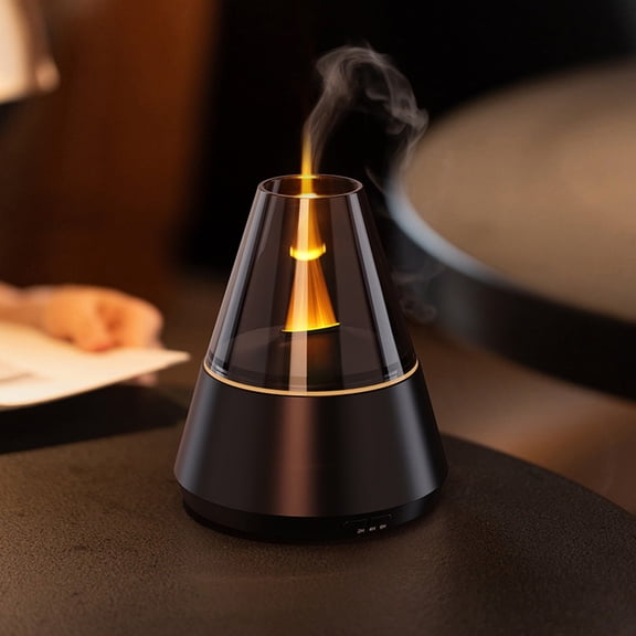 Homena USB Flame Aromatherapy Machine Silent Humidifier With Colorful Light