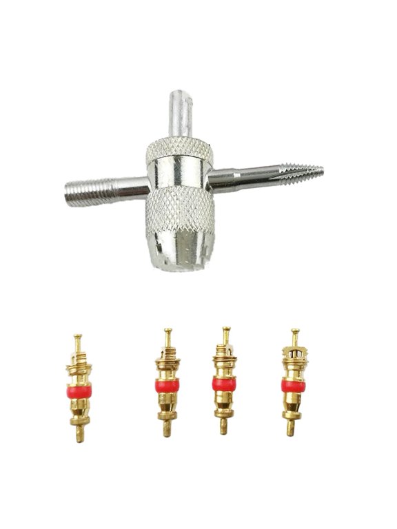 Homena Valve Core Tire Remover Tool CarTire Repair For Cars/bikes Metal Silver/Gold/Red Tyre Cleaning Tool Accessories