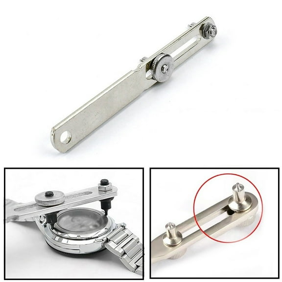 Homena Watch Tools Watch Adjustable Opener Back Case Press Closer Remover Repair Watchmaker Tool Repair Tool Two Claws Metal Opener
