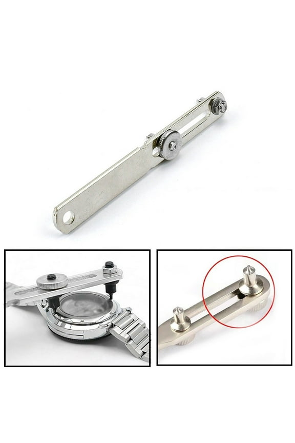 Homena Watch Tools Watch Adjustable Opener Back Case Press Closer Remover Repair Watchmaker Tool Repair Tool Two Claws Metal Opener