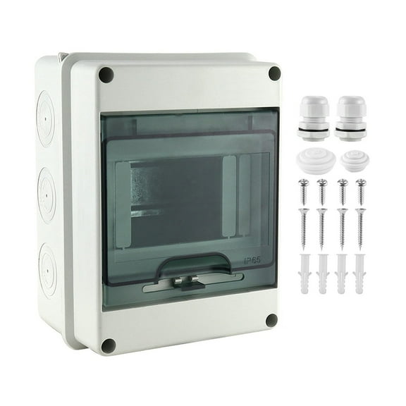Homena Waterproof 5 Way Distribution Box with Transparent Door Surface Mounted