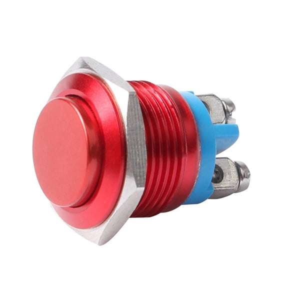Homena Waterproof IP66 Metal Push Button Switch Momentary On Off 16mm 12 24V DC