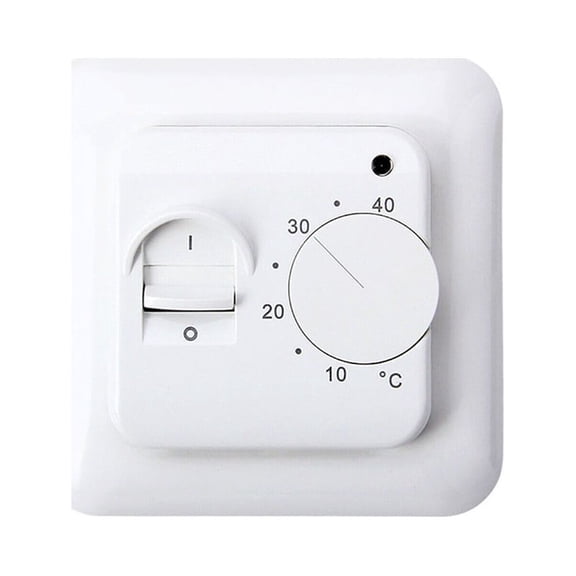 Homena White Electric UnderFloor Heating Thermostat Control Switch with Temperature Control 16A Output and Floor Sensor