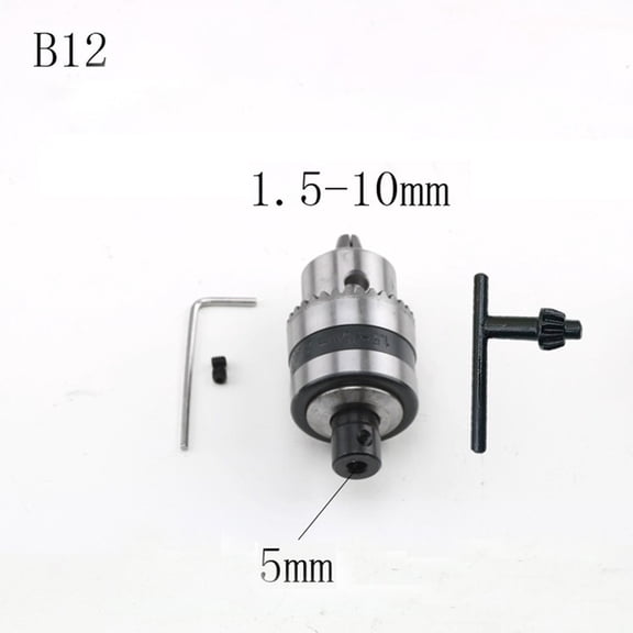 Homena Wood Working Machine Milling Machine Lathe For Milling Machine Lathe Drill Chuck B12 Drill Chuck 33mm 4Pcs Set 5mm