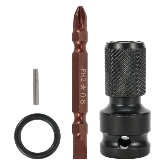 Homena Wrench Socket Set 1/2"Square To 1/4" Hex Socket Converter Adapter With 65mm Double Head Slotted Cross Screwdriver Bit