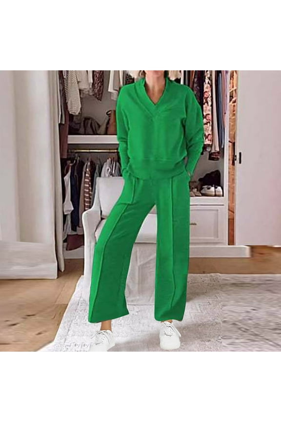 2-Piece Lounge Set Women's Solid Color Thread Speed Dry Seamless Zipper Elastic Yoga Suit Exercise Fitness Jumpsuit Green S