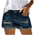 thumbnail image 1 of Homenesgenics Athletic Shorts for Women Plus Size Women Pocket Summer Fashion Casual Sexy Ripped Denim Shorts Super Shorts Gifts for Women, 1 of 4