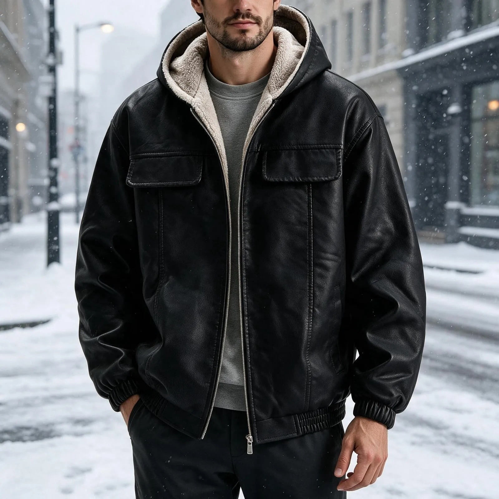 Long Line Riding Jacket Homenesgenics Big and Tall Sherpa Fleece Lined Jacket Winter Long ...