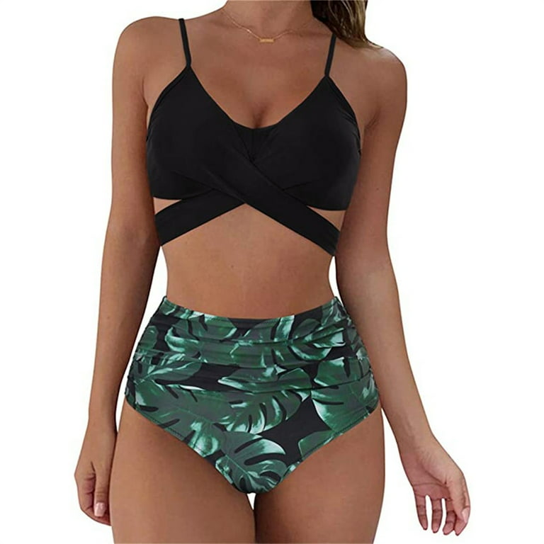 Up to 60% Off! Womens Swimsuits, Women Push Up Two Piece Bikini Swimsuits  Padded Swimwear Bathing Suit Outlet Deals Overstock Clearance 