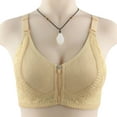 thumbnail image 1 of Homenesgenics Bras for Women Sports Bra Casual Sexy Front Button Shaping Cup Shoulder Strap Underwire Bra Plus Size Extra-Elastic Wirefree Beige 38, 1 of 5
