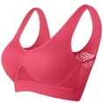 thumbnail image 1 of Homenesgenics Bras for Women Sports Bra Woman's Solid Color Push Up Large Size Plus Size Daily Bra Underwear No Wire Wireless Wirefree Red XXXXXL, 1 of 2