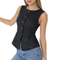 thumbnail image 1 of Homenesgenics Button-Front Sleeveless Vest Sleeveless Hoodless, 1 of 6