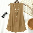 thumbnail image 1 of Homenesgenics Camisoles for Women Women's Solid Color Spring/Summer Double-Layer Design Cotton-Linen Blend Spaghetti Strap Tank Tops Fashionable Casual Sleeveless Tops Beige S, 1 of 9