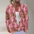 thumbnail image 1 of Homenesgenics Cardigans for Women Plus Sizes Women's Cardigan Long Sleeve Christmas Knit Sweaters Solid Color Casual Jacket Pink XXL, 1 of 5