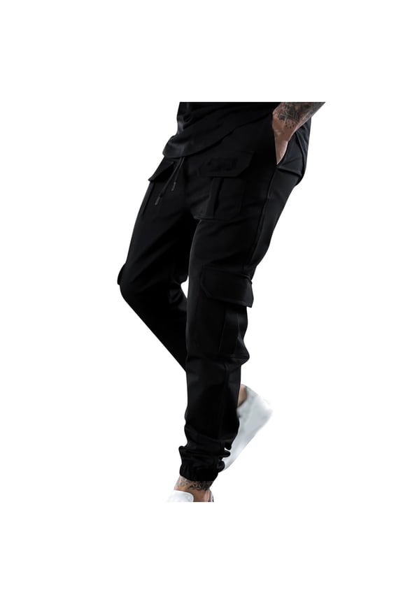 Cargo Pants for Men Men's Pants Spring Summer Men Solid Patchwork Casual Multiple Pockets Outdoor Straight Type Fitness Pants Pants Trousers
