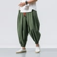thumbnail image 1 of Homenesgenics Cargo Pants for Men Khaki Pants Men's Fashion Casual Loose Solid Color Harem Pants Wide Leg Elasticated Pants, 1 of 8