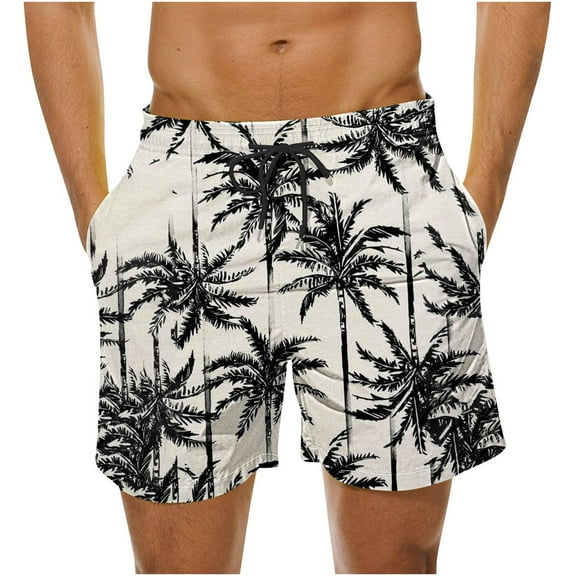 Homenesgenics Cargo Shorts for Men Mens Shorts Athletic Men's Special Print Drawstring Waistband Beach Casual Pocket Trouser Shorts Pants Multicolor L