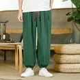 thumbnail image 1 of Homenesgenics Cargo Sweatpants for Men Winter under $20 Men's Casual Fashion Holiday Solid Casual Elastic Waist Pocket Pants with Pockets Green XXL, 1 of 9