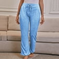 thumbnail image 1 of Homenesgenics Summer Khaki Pants for Women Plus Size Womens Fashion Solid Casual Pocket Elastic Waist Long Pants Gifts for Women, 1 of 4