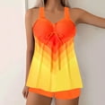 thumbnail image 1 of Homenesgenics !Swim Suits for Women 2025 Tankini Bikini One Piece New Fashion Comfortable Bikini Women's Sexy Plain Color Swimsuit Two Piece Tankini Tops for Women Plus Size, 1 of 6