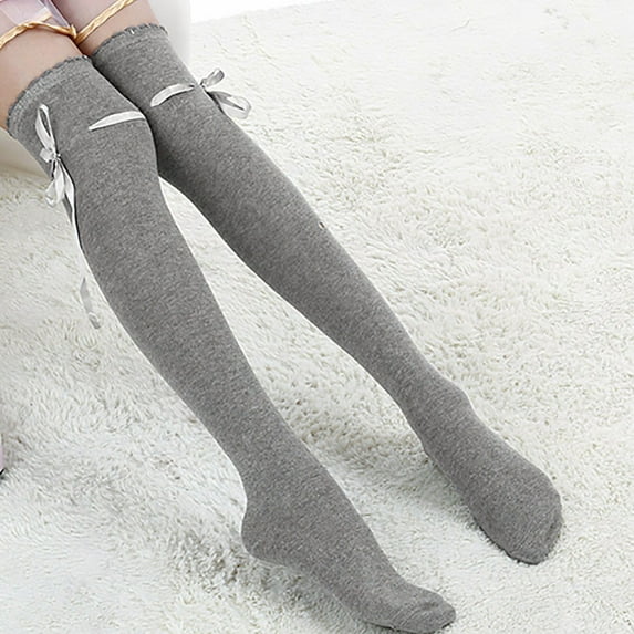 Homenesgenics Compression Socks for Women Fuzzy Christmas Slipper Ankle Boot Crew Diabetic New Over Knee Thigh High Cotton Stocking Long Knittd Boot Hosiery Socks