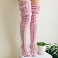 thumbnail image 1 of Homenesgenics Compression Socks for Women Fuzzy Slipper Ankle Boot Crew Diabetic Cable Knit Extra Long Boot Over Knee Thigh Stocking Leg Warmers, 1 of 6