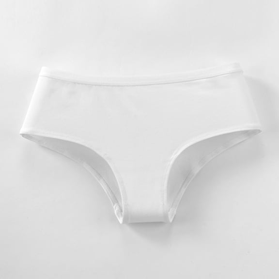 Homenesgenics Cotton Plus Size Women's High Waist Soft Underwear - Lace Comfy Breathable Seamless Panties Briefs Hipster Boy Shorts Thong Female Underpants White XXL