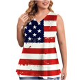 thumbnail image 1 of Homenesgenics Discount Tank Tops for Women's Fashion Plus Size Printed Vest V-Neck Loose Sleeveless T-shirt Pullover Tops Clearance, 1 of 6